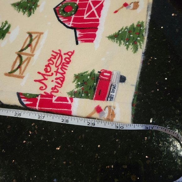 Little Blue House Mens 100% Cotton Flannel PJs Merry Christmas - Picture 7 of 8